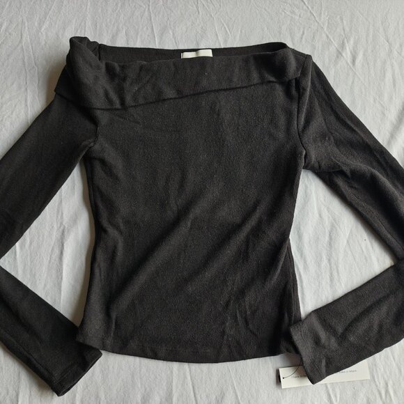 REFORMATION Elio Knit Top in Black, size XS - Picture 2 of 8